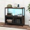 Multi-Functional Coffee Bar Cabinet Industrial Style with LED and Charging